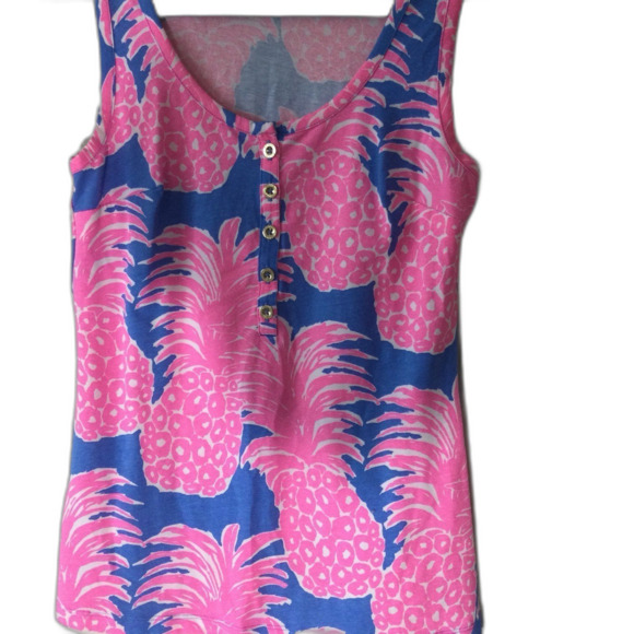 Lilly Pulitzer Tank Top Women’s Size XS Color Merrill Blue Haven Little Flamenco - Picture 2 of 11